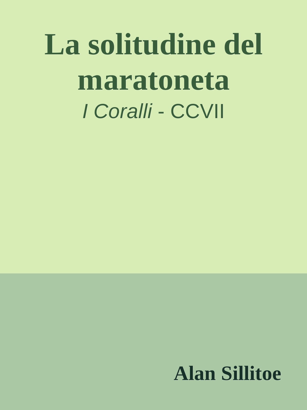 La solitudine del maratoneta