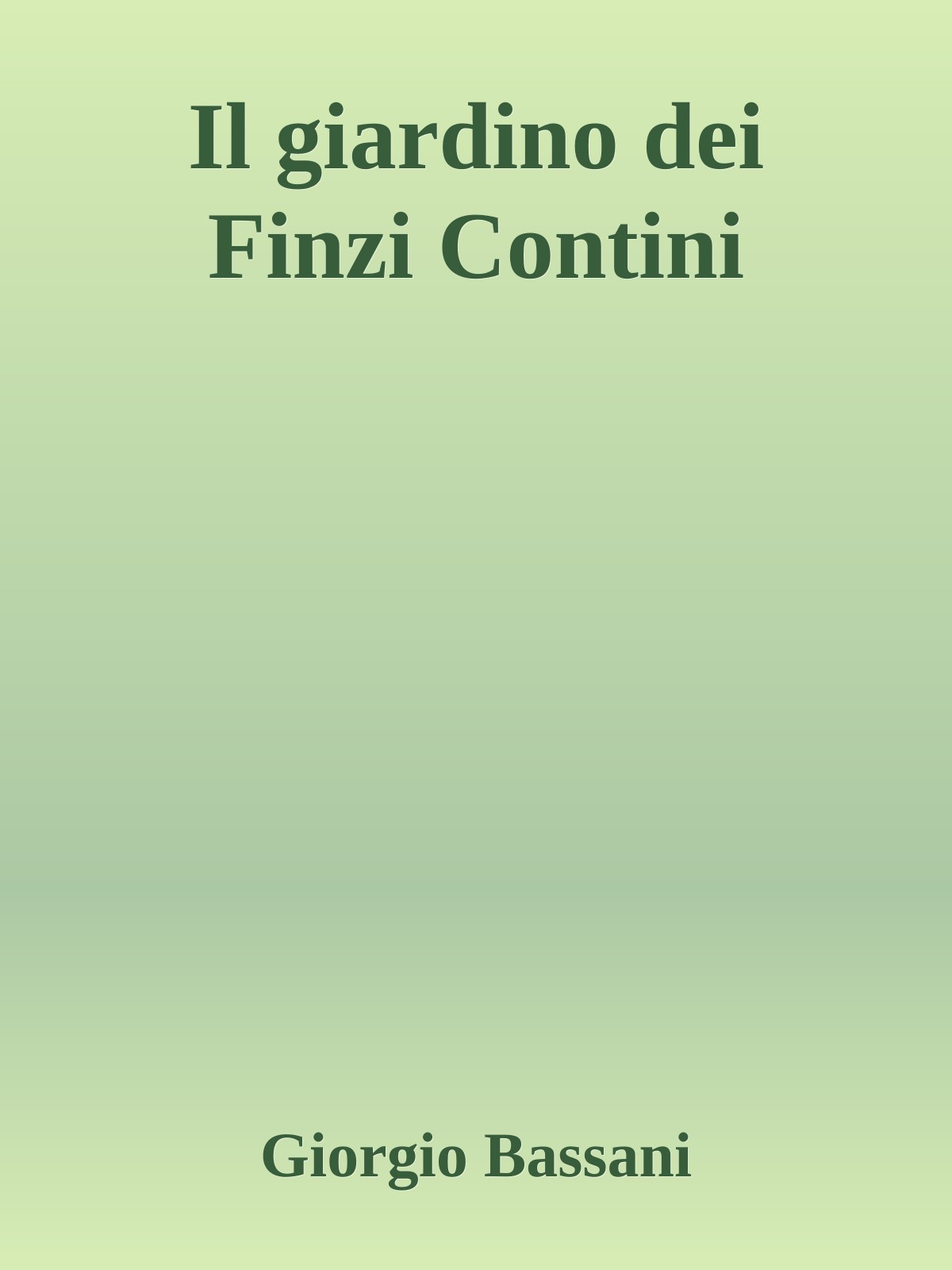 Il giardino dei Finzi Contini