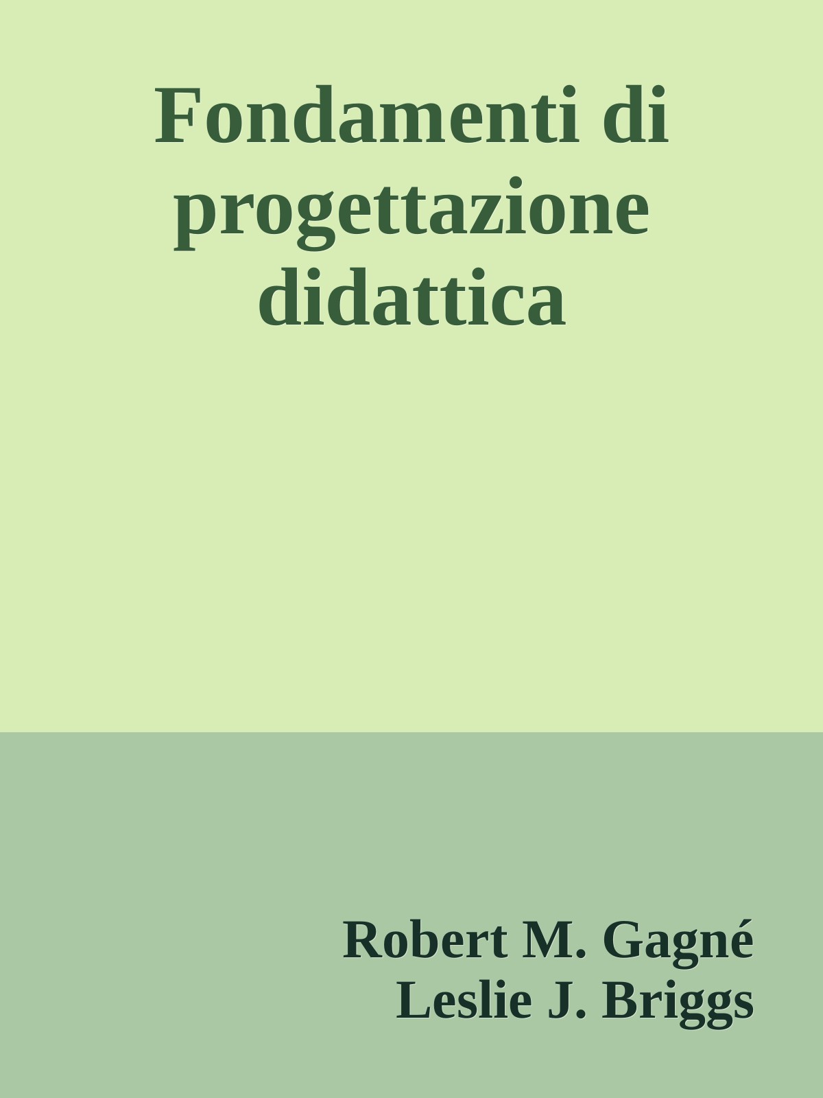 Fondamenti di progettazione didattica