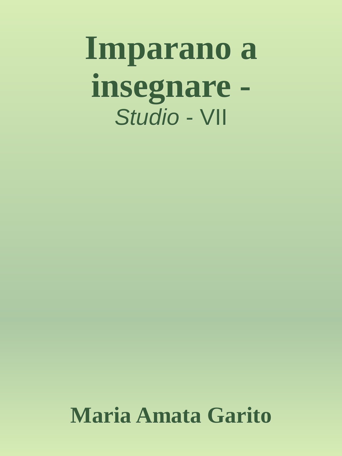 Imparano a insegnare -