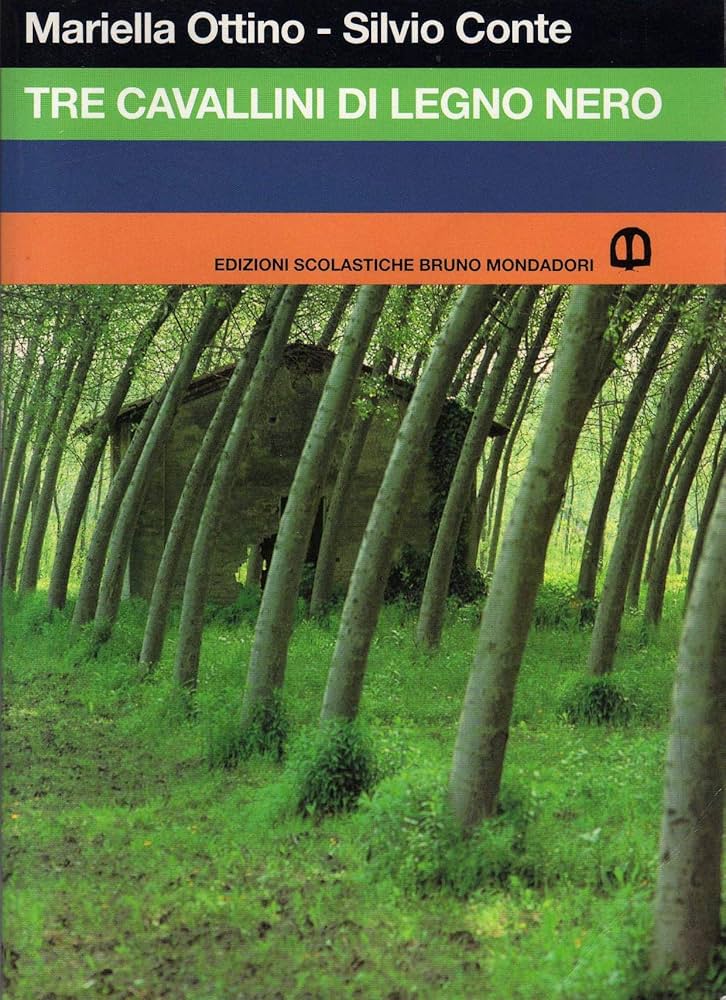 Tre cavallini di legno nero