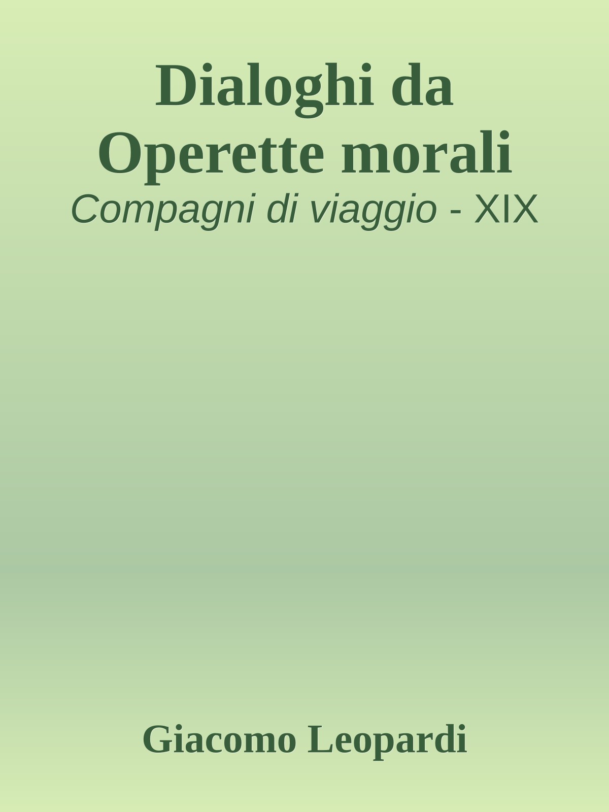 Dialoghi da Operette morali